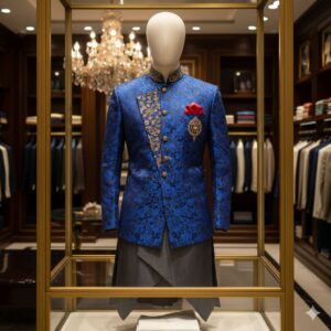 Azure Royal Bandhgala Jacket