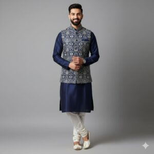 Midnight Bloom Koti Kurta Set
