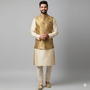 Golden Aura Koti Kurta Set